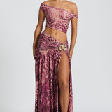 Magenta Orchidea Patterned Eva Top