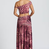Magenta Orchidea Patterned Eva Top