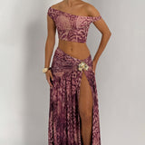 Magenta Orchidea Patterned Eva Top