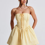 Evie Mini Dress - Lemon