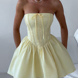 Evie Mini Dress - Lemon