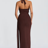 Fabia Maxi Dress - Plum Brown
