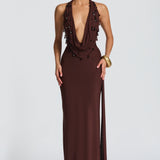 Fabia Maxi Dress - Plum Brown