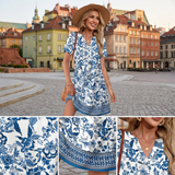 👗Új Érkezés❣️Női Laza Rövid Ujjú Casual Ruha