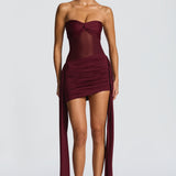 Fiorella Mini Dress - Cherry Patent