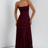 Francis Maxi Dress - Cherry Patent