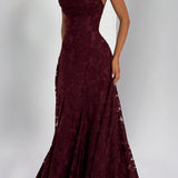 Francis Maxi Dress - Cherry Patent