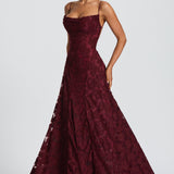 Francis Maxi Dress - Cherry Patent