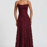 Francis Maxi Dress - Cherry Patent