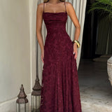 Francis Maxi Dress - Cherry Patent