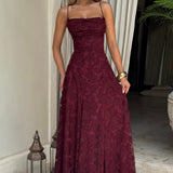 Francis Maxi Dress - Cherry Patent