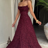 Francis Maxi Dress - Cherry Patent