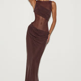 Gracelyn Maxi Dress - Plum Brown