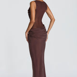 Gracelyn Maxi Dress - Plum Brown