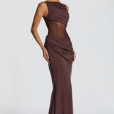 Gracelyn Maxi Dress - Plum Brown