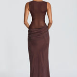 Gracelyn Maxi Dress - Plum Brown