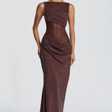Gracelyn Maxi Dress - Plum Brown