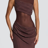 Gracelyn Maxi Dress - Plum Brown