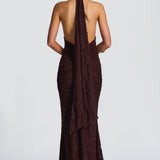 Guinevere Maxi Dress - Plum Brown