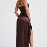 Helen Maxi Dress - Plum Brown