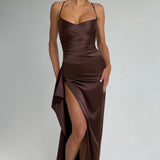 Helen Maxi Dress - Plum Brown