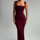 Helena Maxi Dress - Cherry Patent