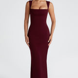 Helena Maxi Dress - Cherry Patent