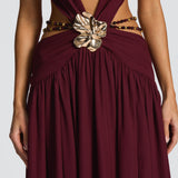 Indianna Maxi Dress - Cherry Patent