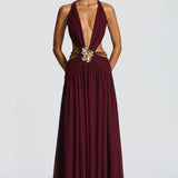 Indianna Maxi Dress - Cherry Patent