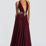 Indianna Maxi Dress - Cherry Patent