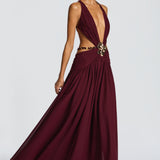 Indianna Maxi Dress - Cherry Patent