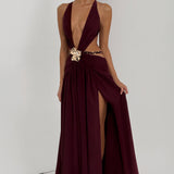 Indianna Maxi Dress - Cherry Patent