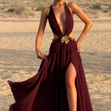 Indianna Maxi Dress - Cherry Patent