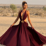 Indianna Maxi Dress - Cherry Patent