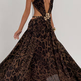 Indianna Maxi Dress - Leopard Print