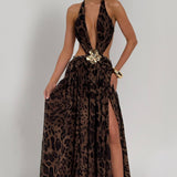 Indianna Maxi Dress - Leopard Print