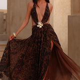 Indianna Maxi Dress - Leopard Print