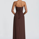Irmina Maxi Dress - Plum Brown