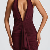 Janessa Maxi Dress - Cherry Patent