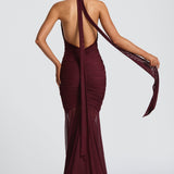 Janessa Maxi Dress - Cherry Patent