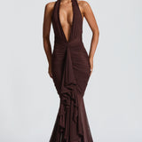 Janessa Maxi Dress - Plum Brown