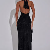 Joelle Maxi Dress - Black Sparkle