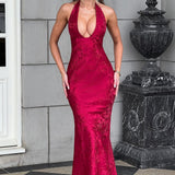 Josephine Red Maxi Dress