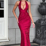 Josephine Red Maxi Dress