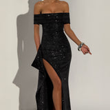 Joyce Maxi Dress - Black Sparkle