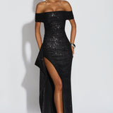Joyce Maxi Dress - Black Sparkle