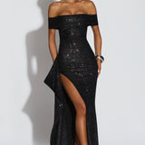 Joyce Maxi Dress - Black Sparkle