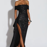Joyce Maxi Dress - Black Sparkle