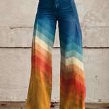 Léa - Elegáns Retro Zigzag Nadrág