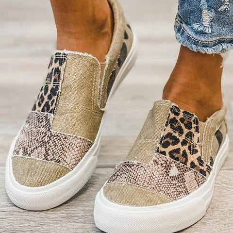 Quinny | Everyday Leopard Print Canvas Sneakers